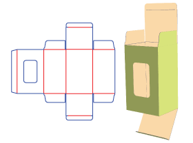 管式纸盒结构展开图图片