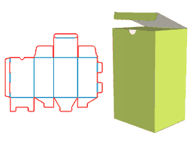  对插管式盒|锁底式包装设计|包装结构设计|开口处加手指位