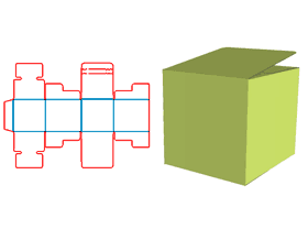盲盒包装结构,管式盒,齿刀撕开口包装,折叠纸盒,一次性包装,防伪包装
