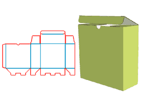 对插管式盒|锁底式包装设计|包装结构设计|开口处加手指位