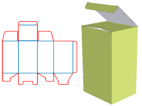 上盖插口底部自锁底管式盒,彩盒,卡纸瓦楞纸坑纸盒,包装结构设计,包装盒结构,包装设计,化妆品包装,化妆品包装设计,电子产品