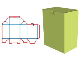 上盖插口底部自锁底管式盒,彩盒,卡纸瓦楞纸坑纸盒,包装结构设计,包装盒结构,包装设计,化妆品包装,化妆品包装设计,电子产品