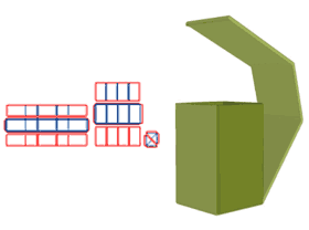 折叠式书型精品盒,半穿成型,皮壳五连板