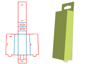 刷子包装，悬挂式包装结构，开口式包装，异形盒结构