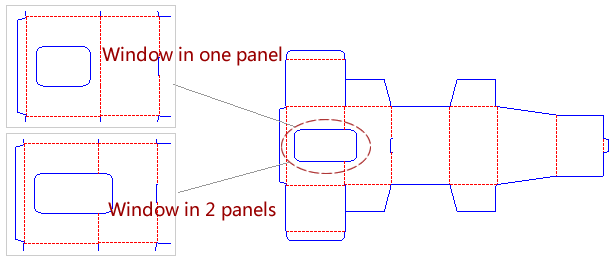 参数化盒型设计之下拉选项-开窗样式
